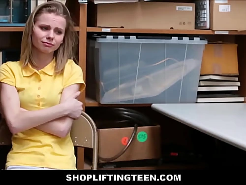 ShopliftingTeen - Cute Skinny Blonde Shoplifting Teenie Ravaged By Officer - Catarina Petrov