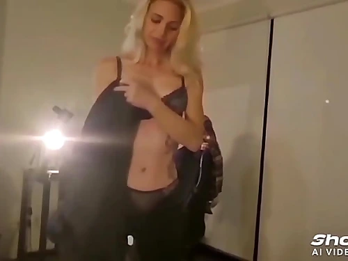 Watching my mind-blowing MILF wifey Alexis get undressed before intercourse