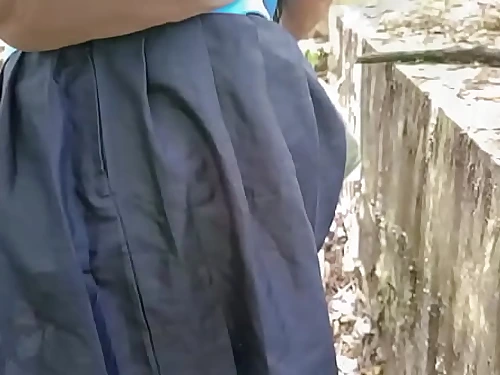 College fucked jn abandoned cemetery