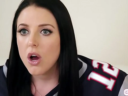 Hot stunner licks her huge-titted sports fan wifey