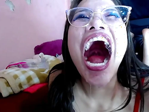 The depraved baby slobbers a condom! biotch deepthroat